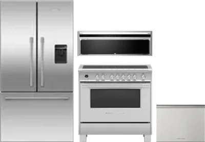 4 Piece Package Includes Refrigerator, Range, Hood And Dishwasher